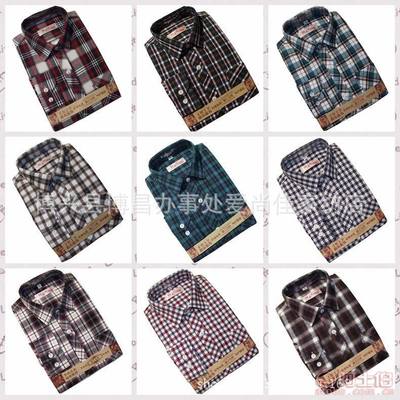 【粗布風(fēng)情2016春裝新款男式襯衫純棉粗布英倫格子磨毛男士長袖襯衣廠家直批】博興縣博昌辦事處愛尚佳家紡店 - 產(chǎn)品庫