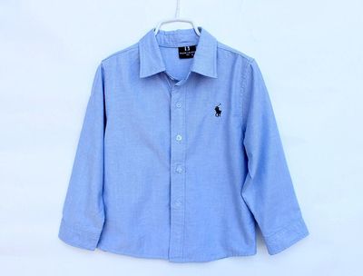 外銷爆款!四季暢銷童裝批發P純棉兒童襯衫 男女童長袖襯衣 多色