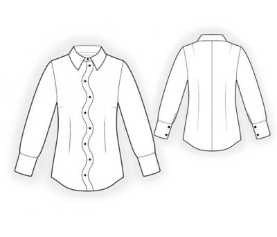 11款女士襯衫的效果圖+款式圖+UV貼圖