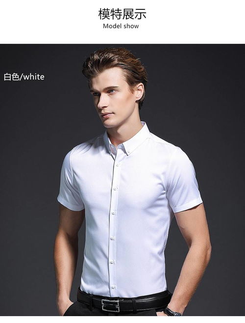 湯河之家2020夏季男士短袖襯衫 韓版修身，免燙時(shí)尚商務(wù)之選