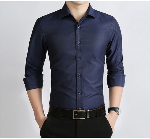 春秋新款韓版修身襯衫，新郎伴郎婚慶禮服的時尚之選